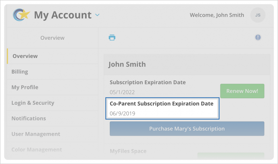 Confirming Your Co-Parent's Subscription Status